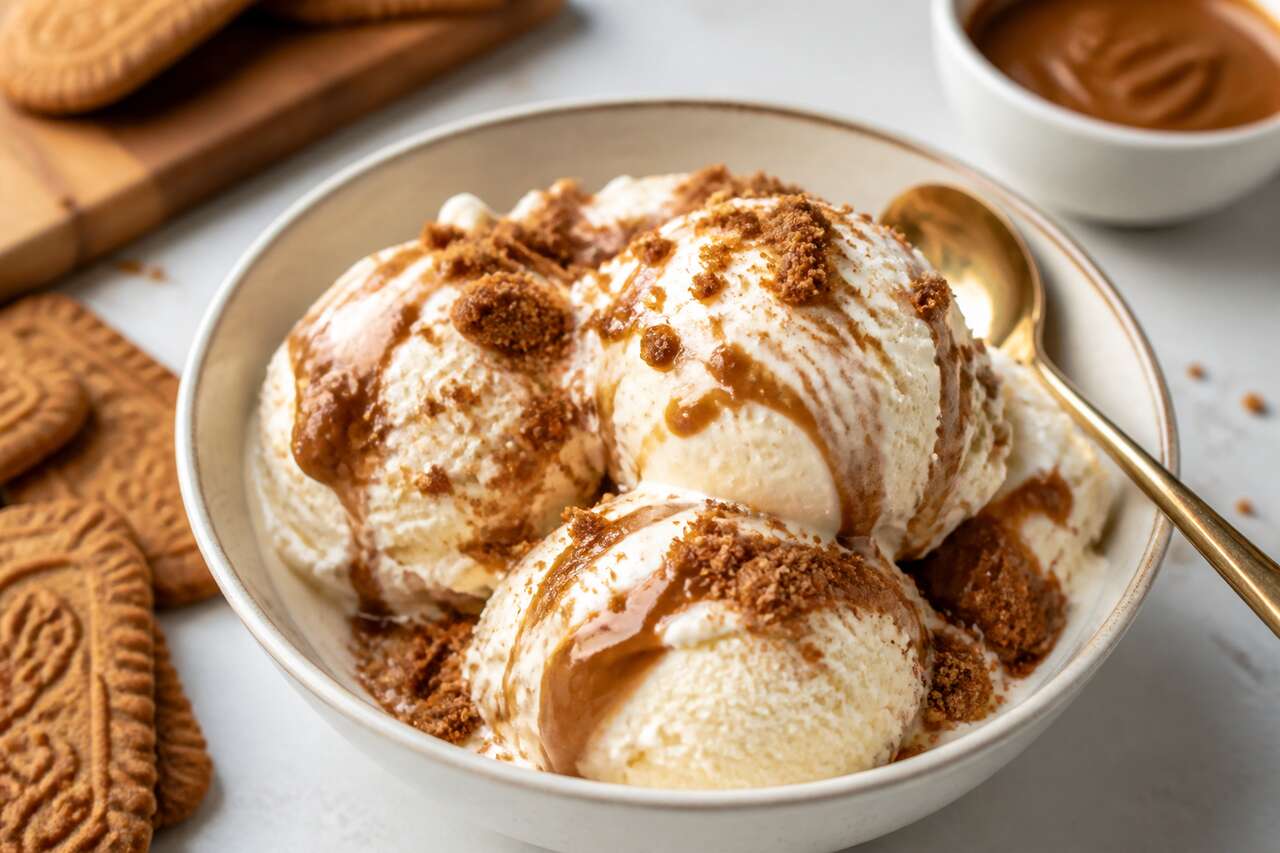 Recette de glace vanille spéculoos sans sorbetière