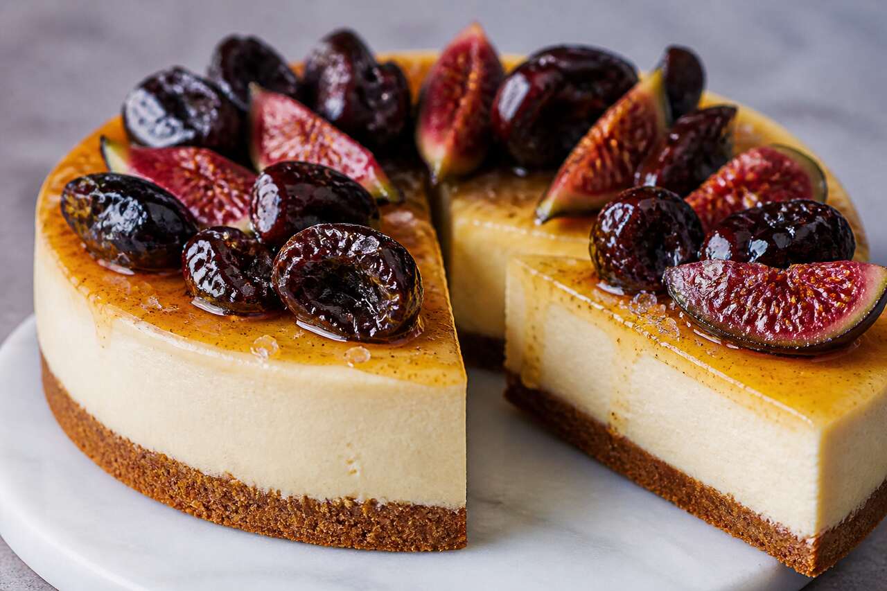 Recette du cheesecake aux prunes et aux figues de Christophe Michalak