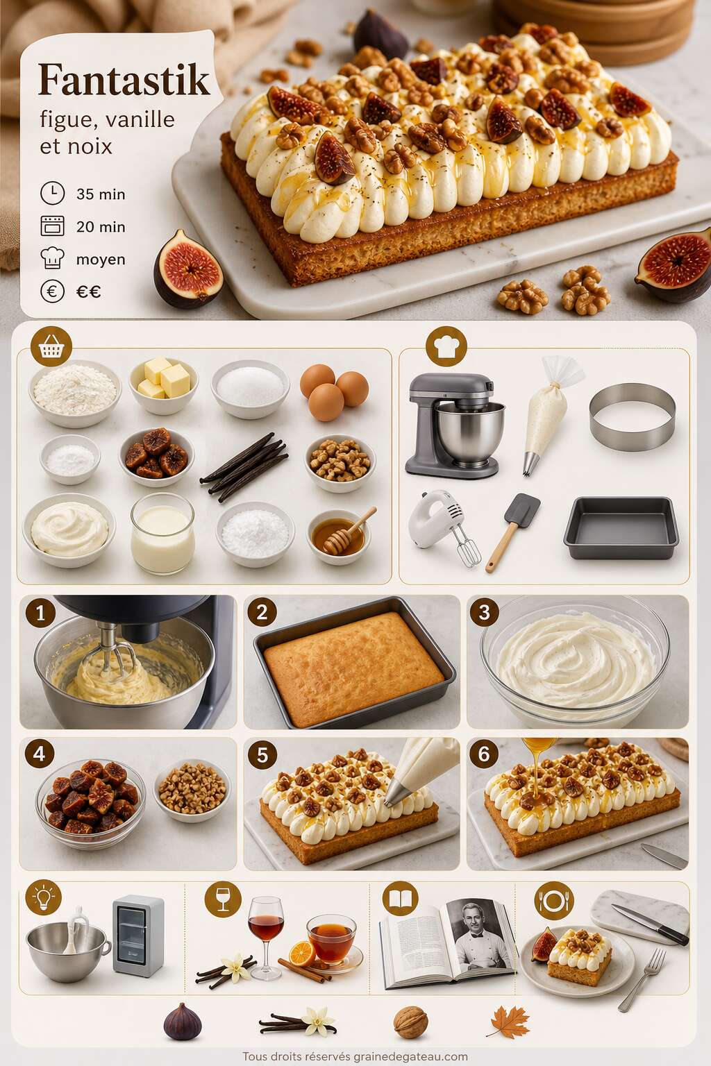 Fiche recette Recette de fantastik figue, vanille et noix Fiche recette Recette de fantastik figue, vanille et noix