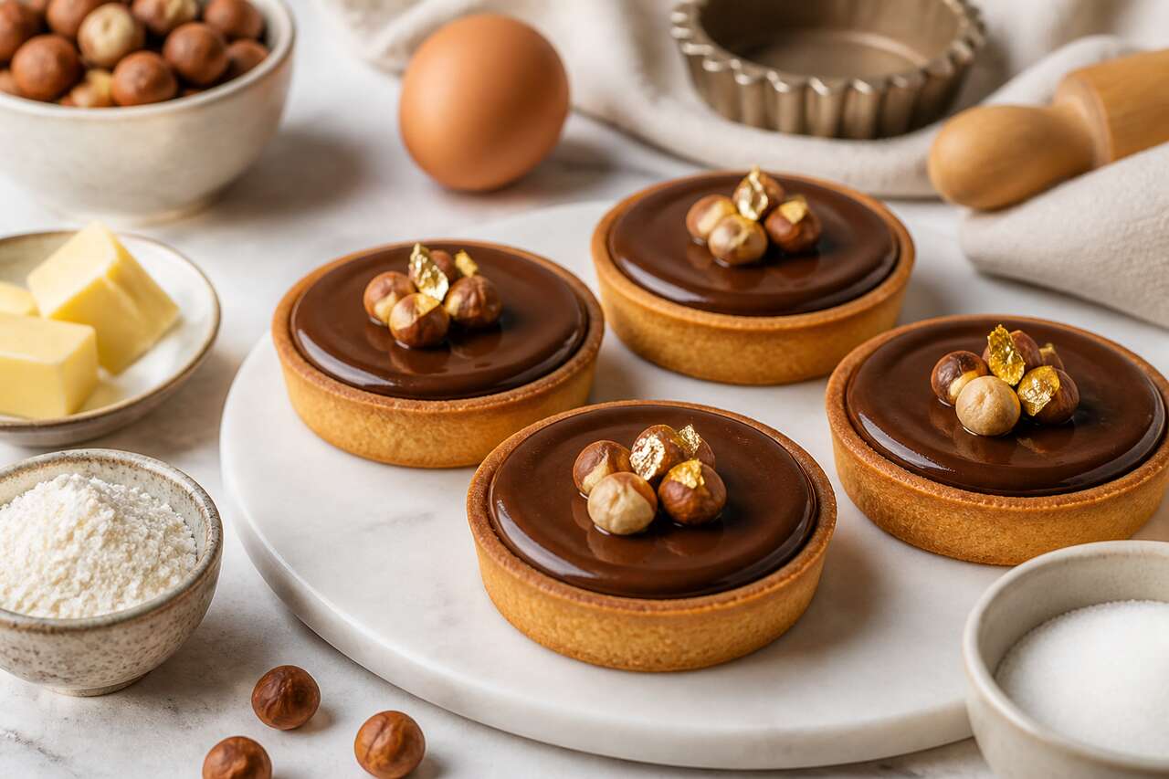 Recette de tartelettes gianduja praliné noisette