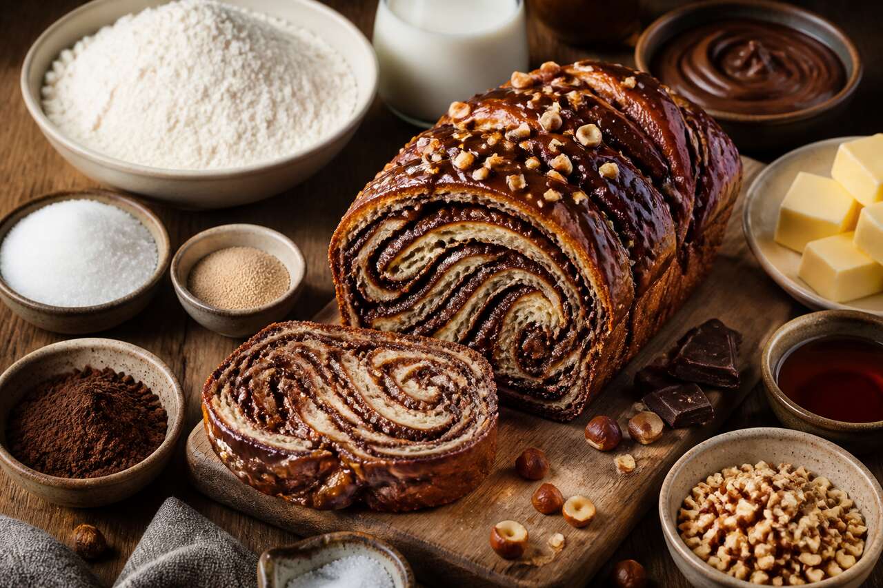 Recette de babka au chocolat et noisette de Jeffrey Cagnes