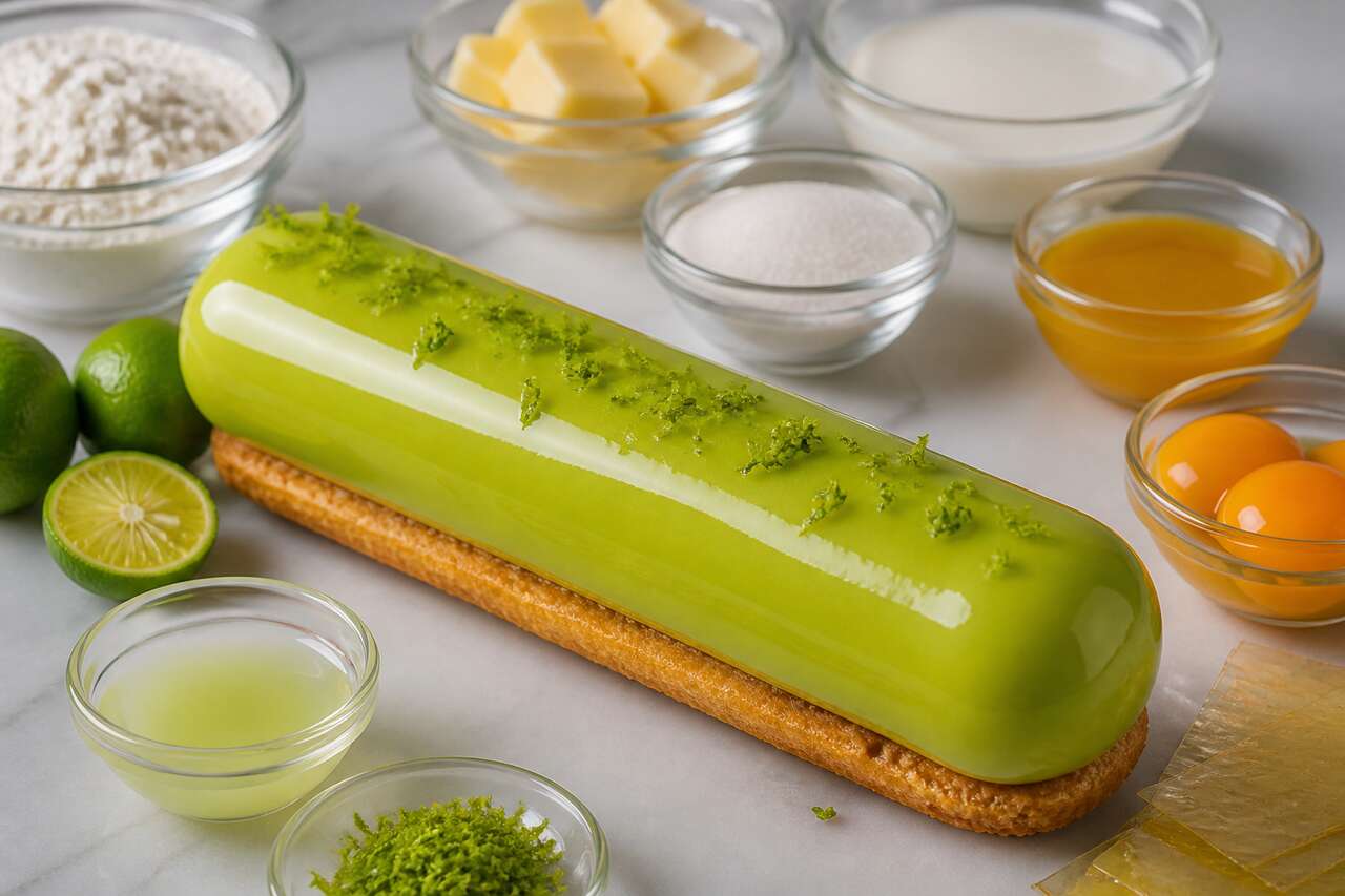 Recette d'éclair en tube au kalamansi et citron vert