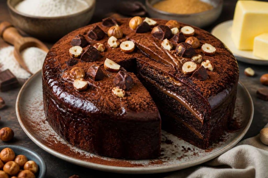 Recette du cake au chocolat et gianduja de Claire Damon