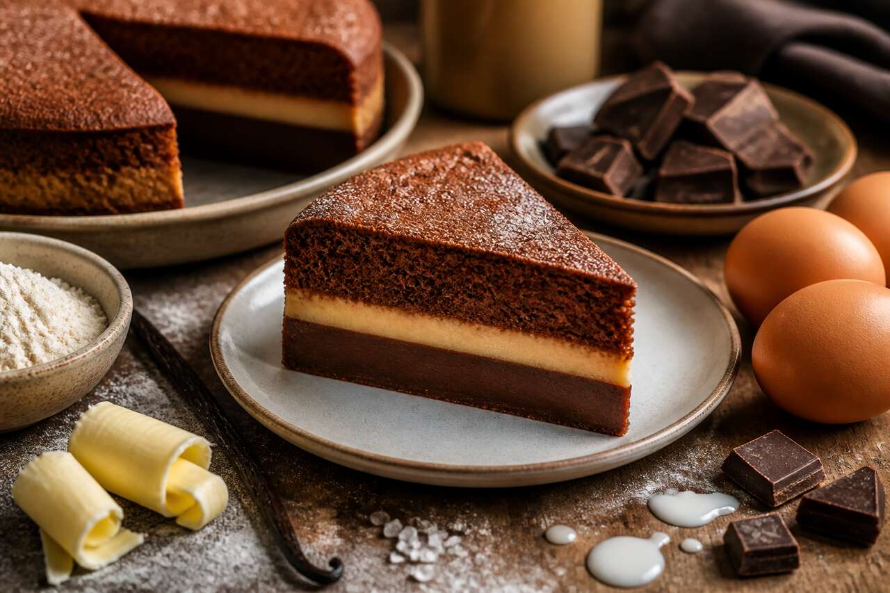 Recette du gâteau magique au chocolat