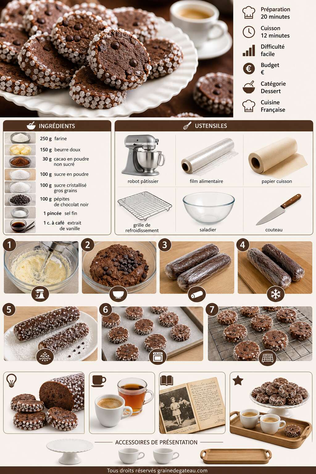 Fiche recette Recette des diamants au chocolat croustillants et fondants