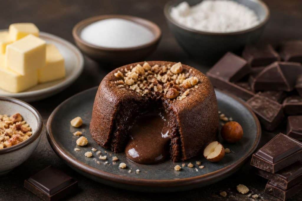 Recette du fondant au chocolat et aux noisettes