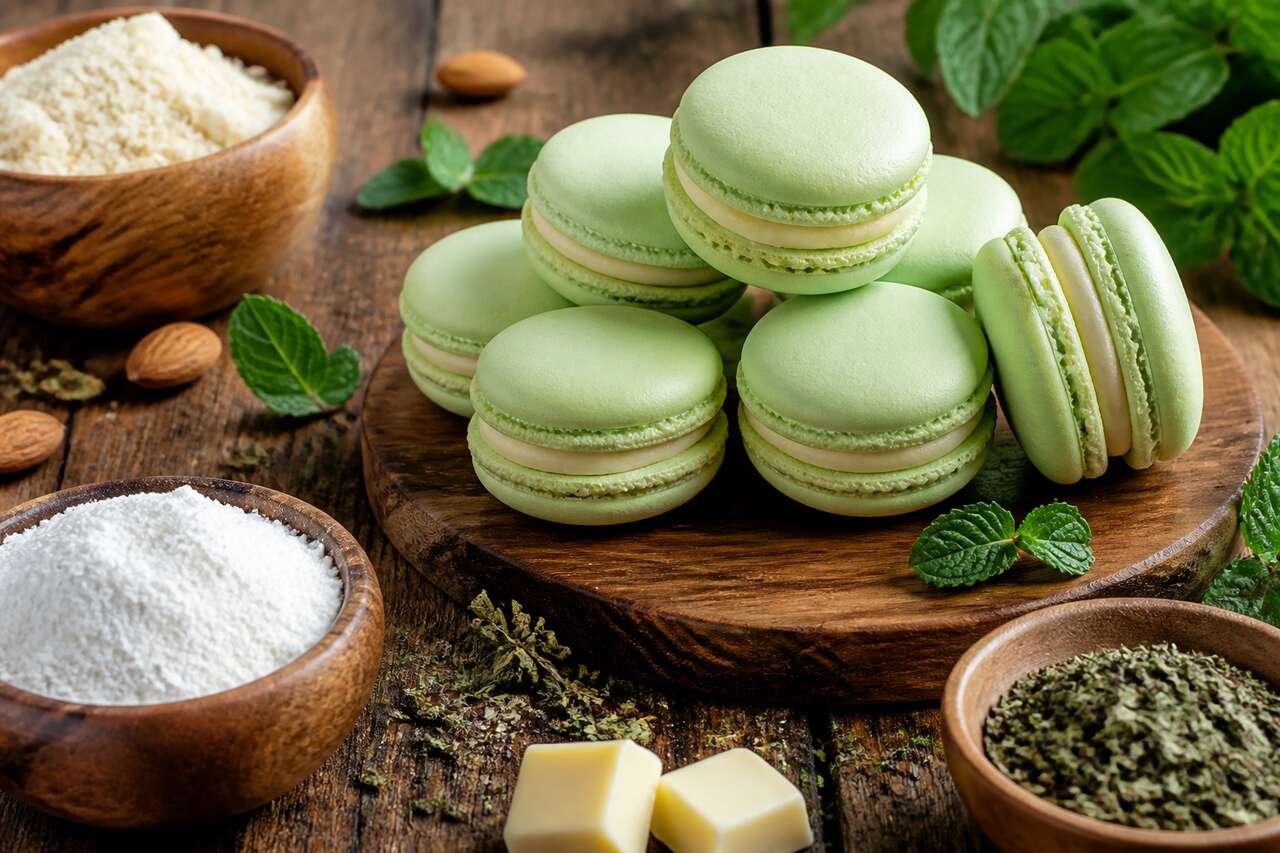 Recette de macarons à la menthe