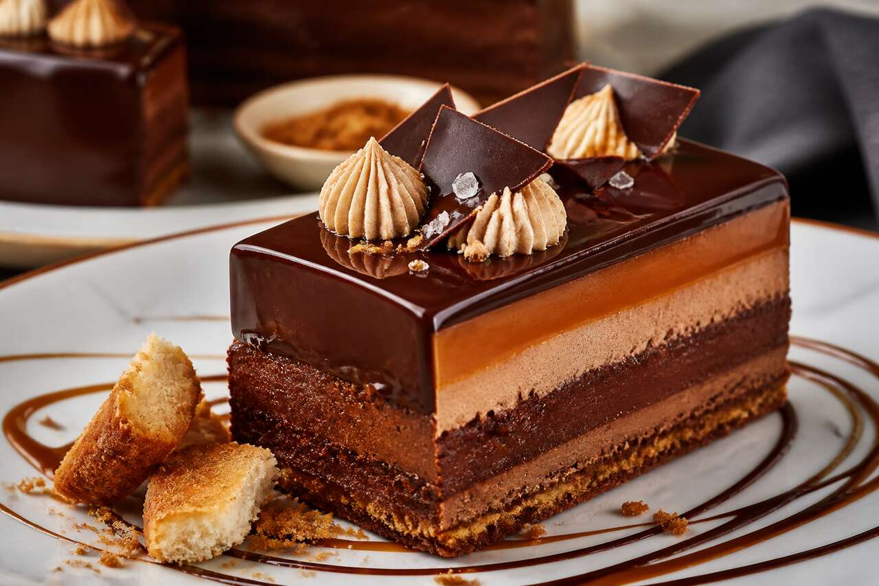 Recette d'entremets chocolat caramel