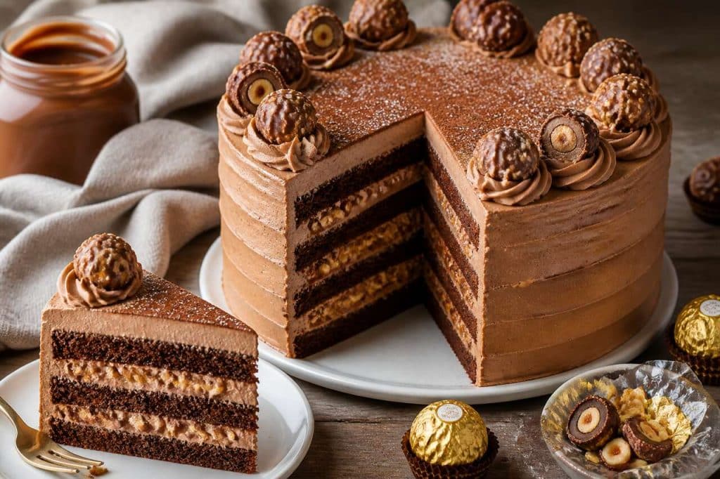 Recette du layer cake Nutella et Ferrero Rocher