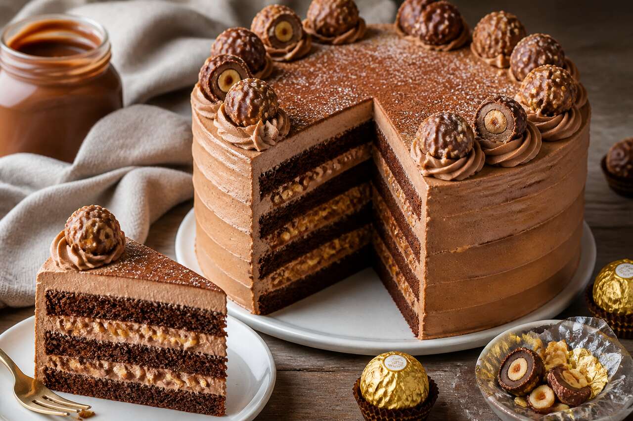 Recette du layer cake Nutella et Ferrero Rocher