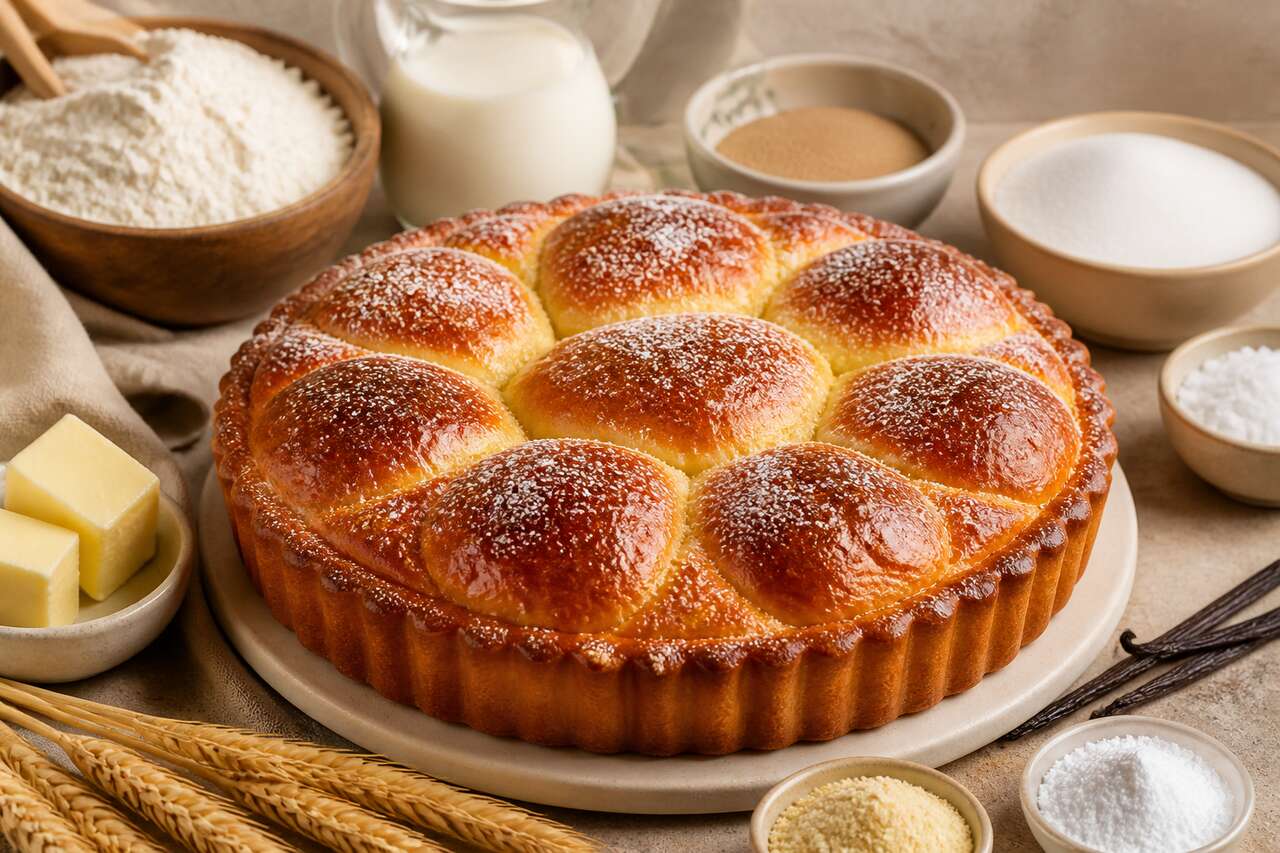 La meilleure recette de tarte briochée moelleuse et gourmande