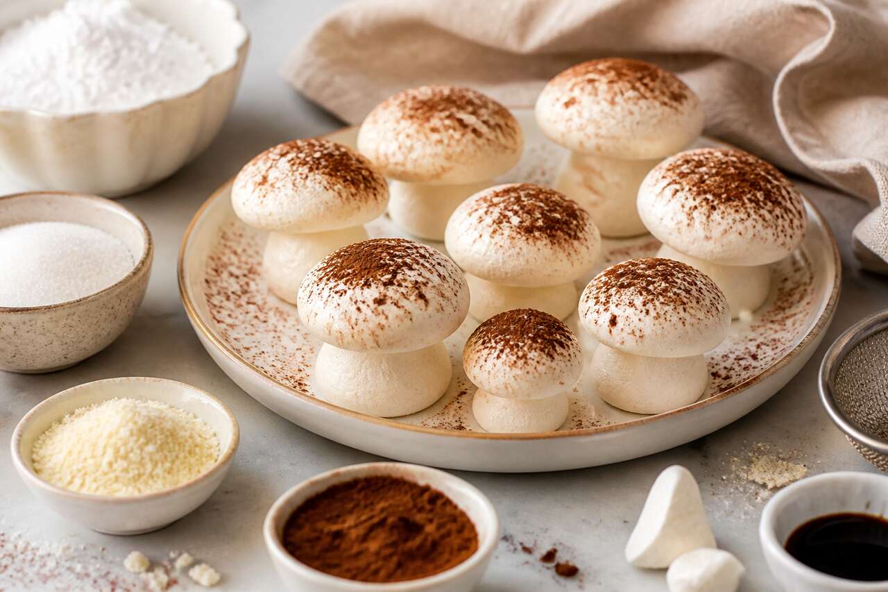 Recette de champignons en meringue
