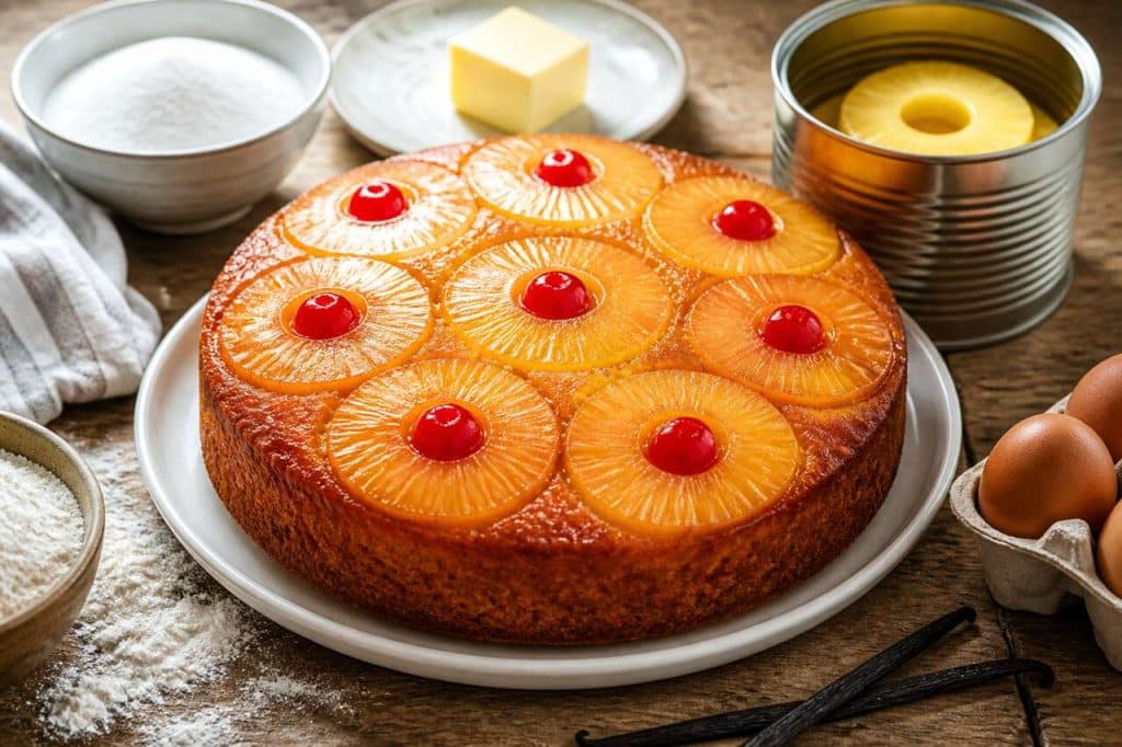 Recette du gâteau à l'ananas et à la vanille