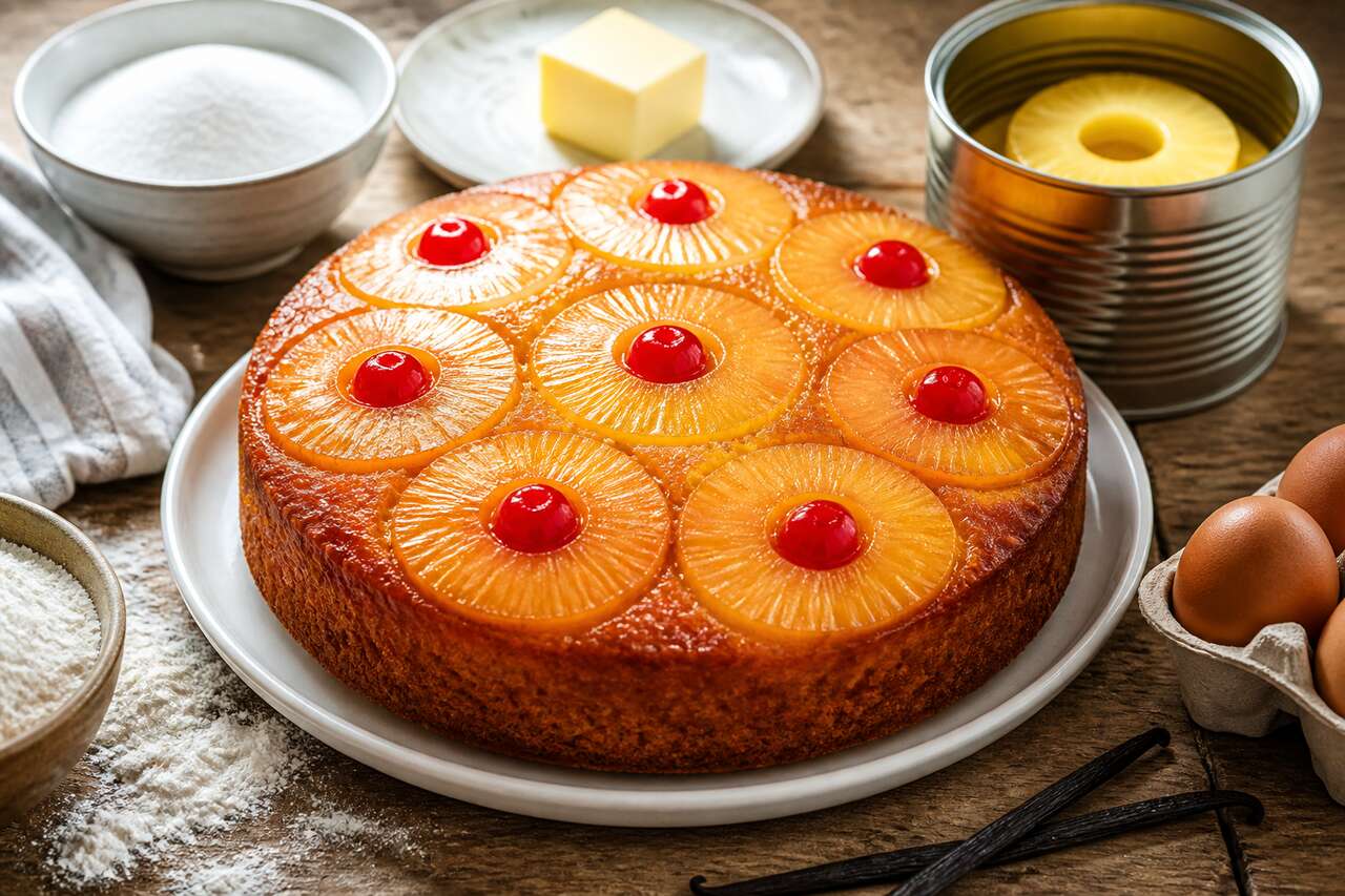 Recette du gâteau à l'ananas et à la vanille