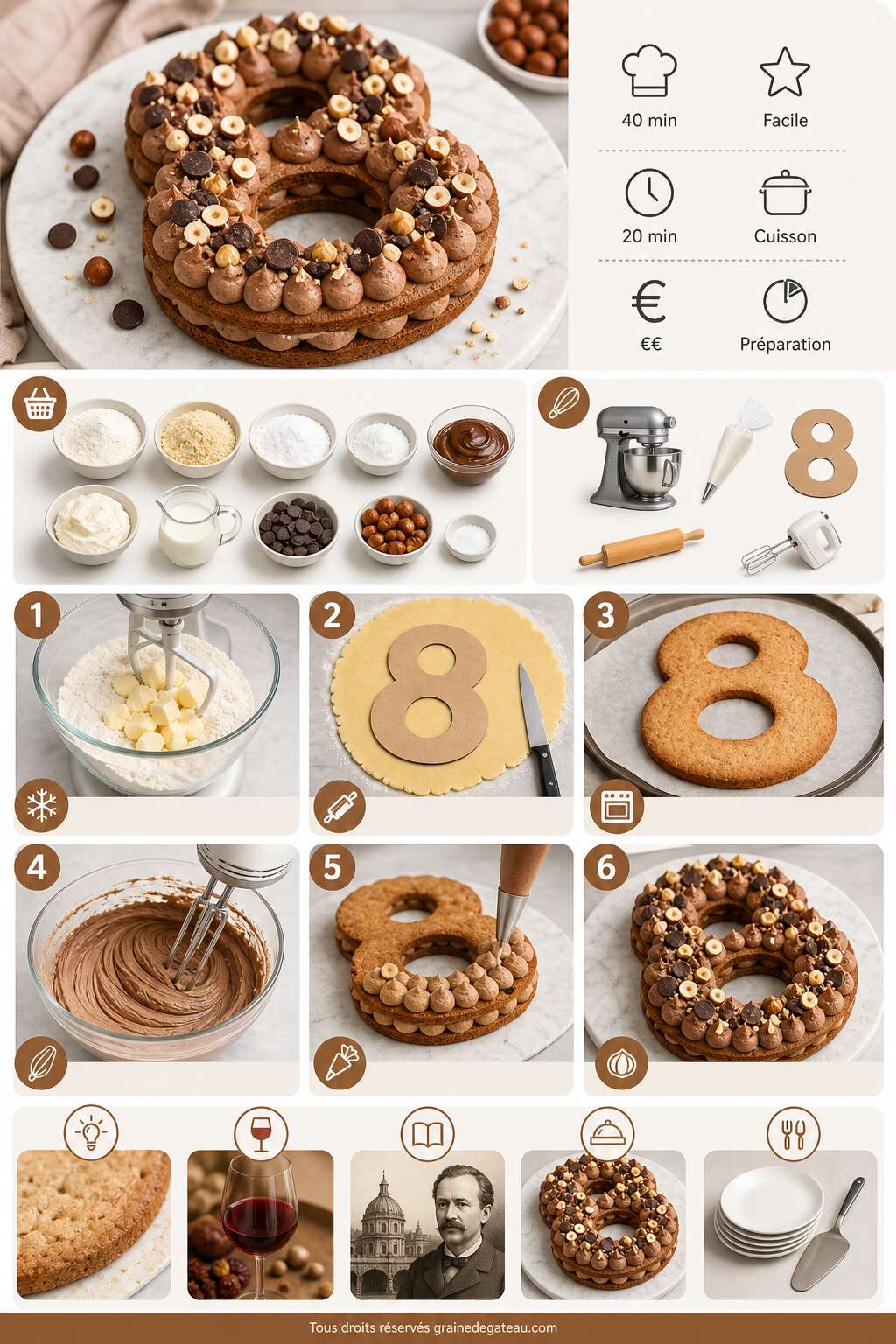 Fiche recette Recette de number cake au chocolat gianduja : le g&acirc;teau tendance facile &agrave; r&eacute;aliser