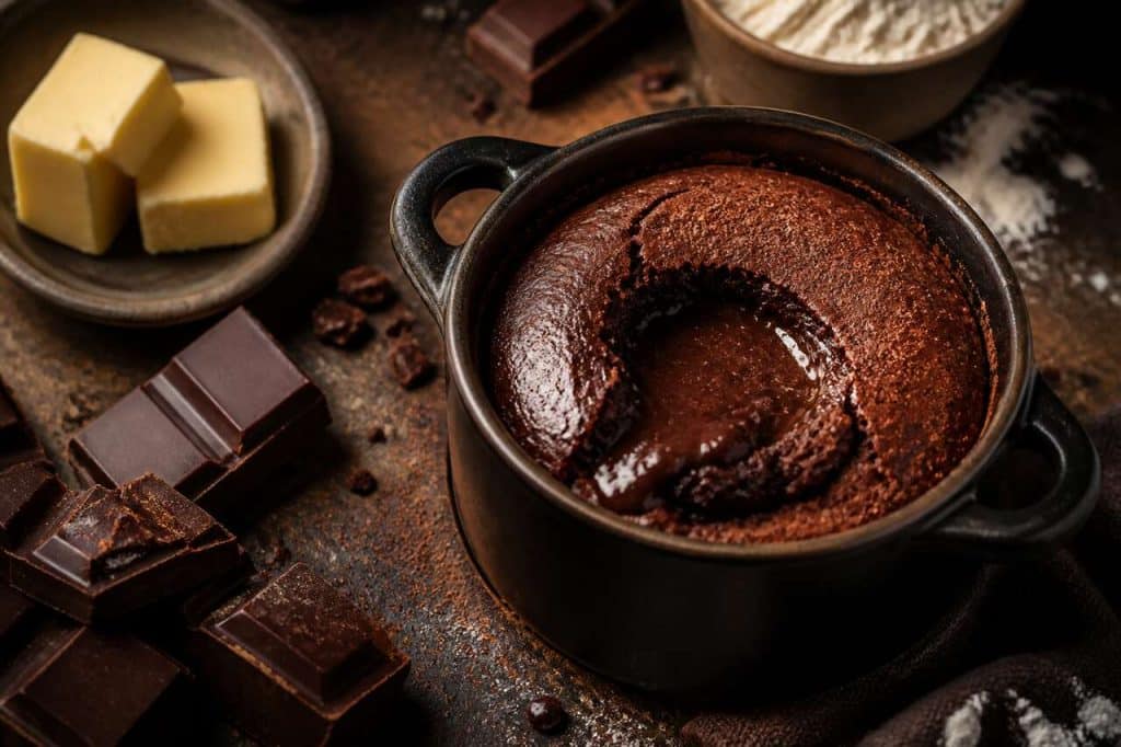 Recette du moelleux au chocolat au cœur coulant en cocotte