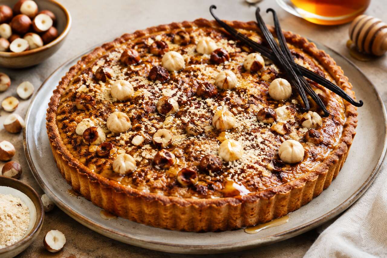 Recette de tarte aux noisettes
