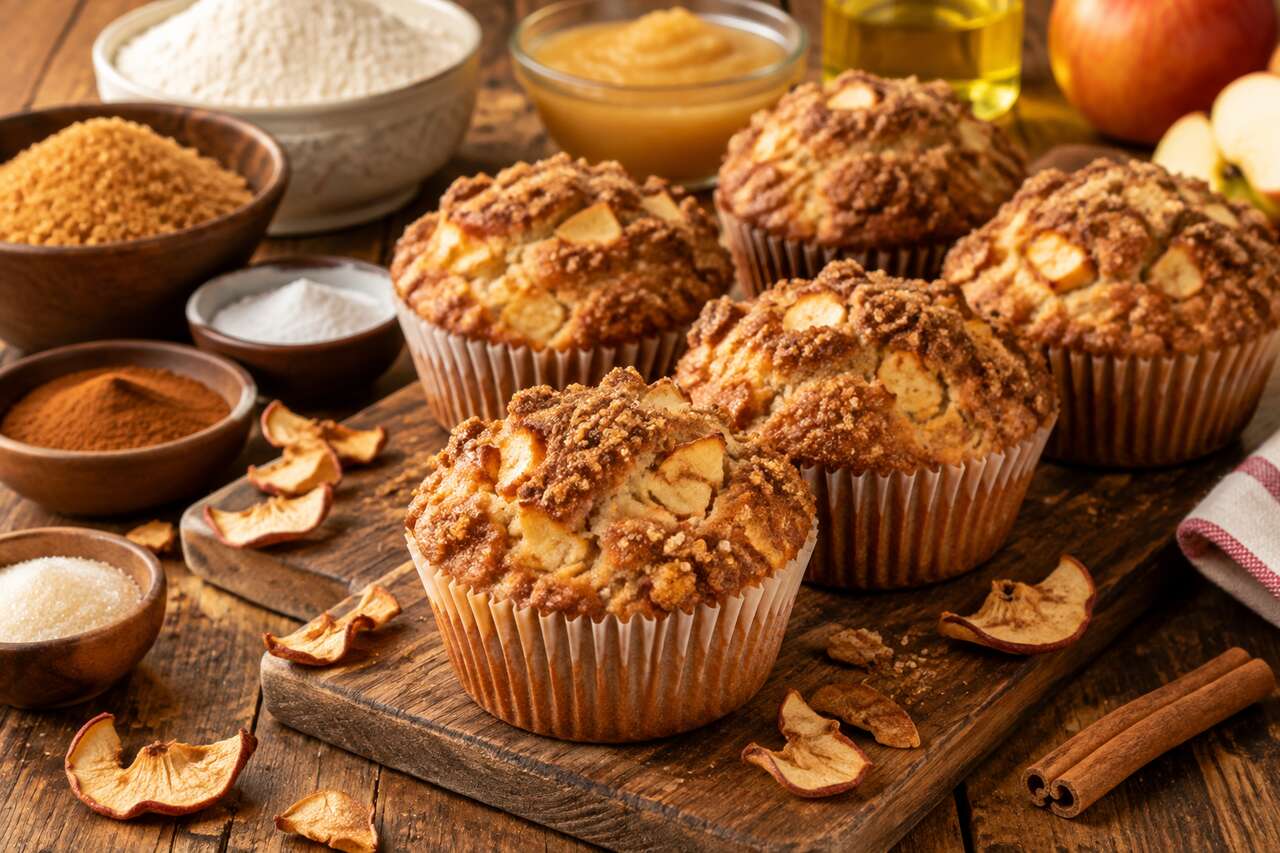 Recette de muffins à la pomme et à la cannelle