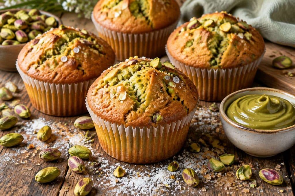 Recette de muffins à la pistache