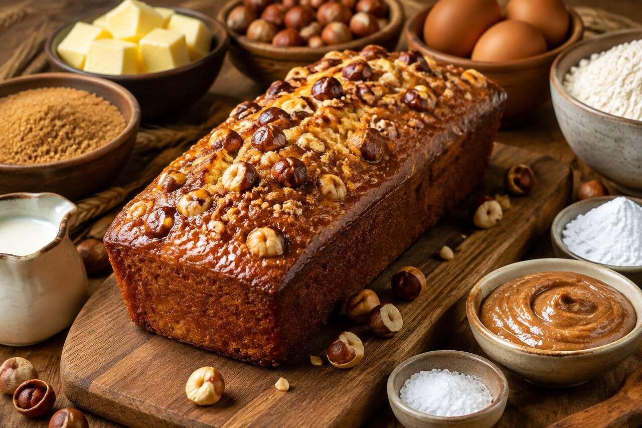 Recette du cake infiniment noisette inspiré de Pierre Hermé