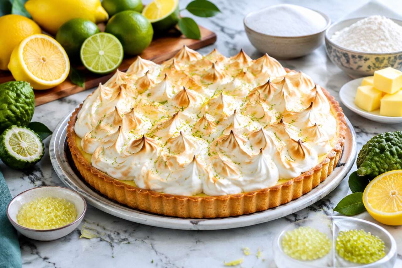 Recette de tarte meringuée aux 4 citrons