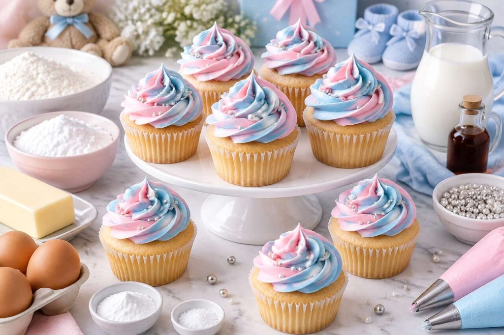 Recette de cupcakes à la vanille spécial baby shower