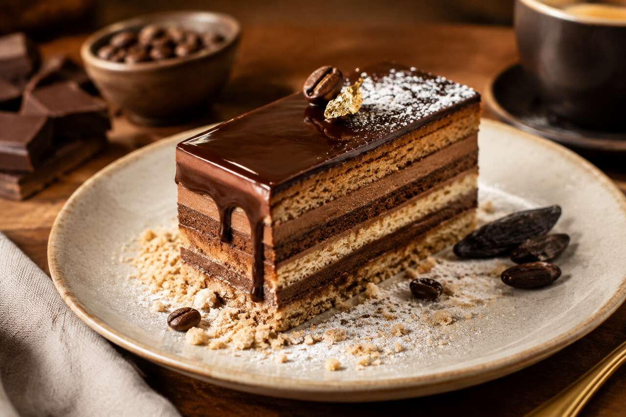Air d'opéra : recette d'entremets chocolat, café et fève tonka