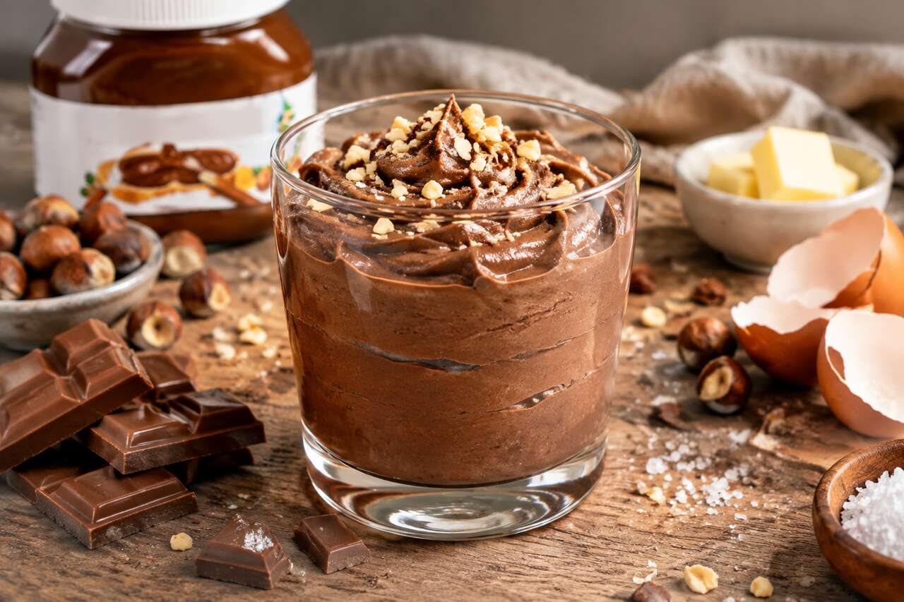 Recette de mousse au chocolat au lait et Nutella