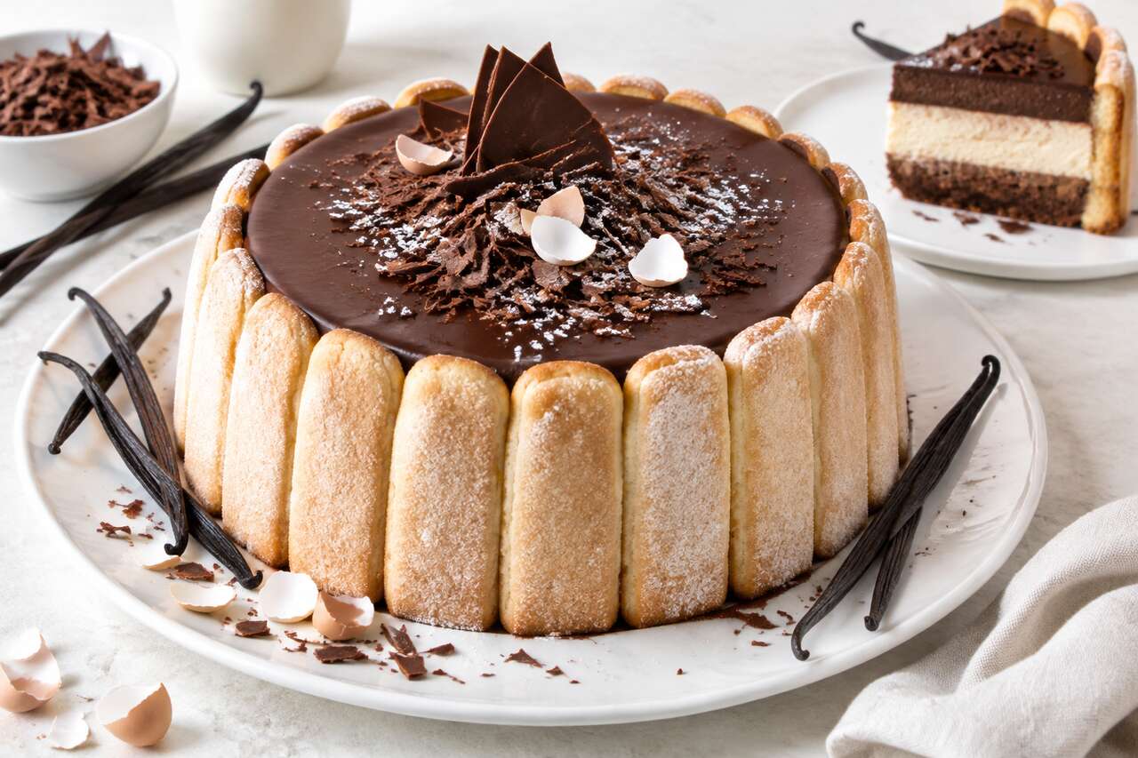 Recette de charlotte vanille chocolat de Felder