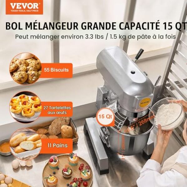 Découvrez notre test détaillé du robot pâtissier VEVOR 14 L : performances, capacité et polyvalence pour tous vos projets culinaires. Avis et conseils d'utilisation.