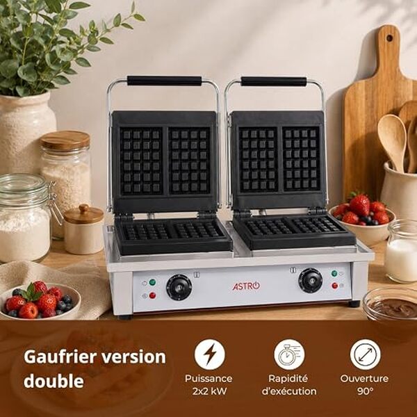 Découvrez notre test détaillé du gaufrier électrique professionnel Astro avec sa puissance de 2x2 kW. Performances, caractéristiques et verdict d'un équipement professionnel incontournable.