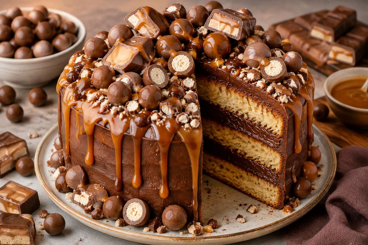 Recette du layer cake Mars et Maltesers