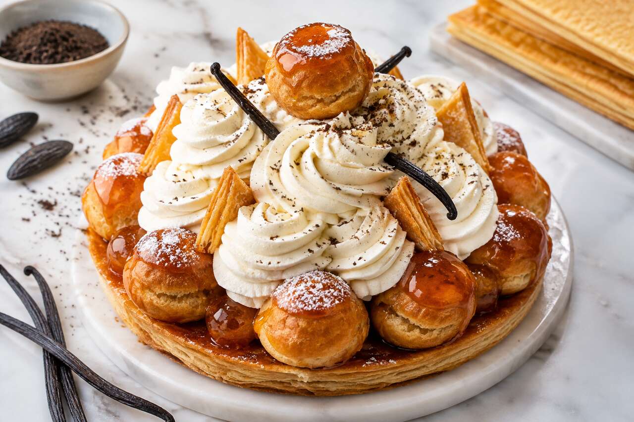 Recette du saint-honoré à la vanille et fève tonka