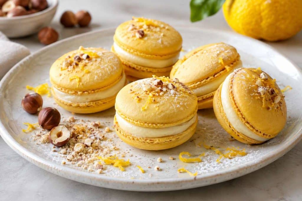 Recette de macarons noisette et yuzu