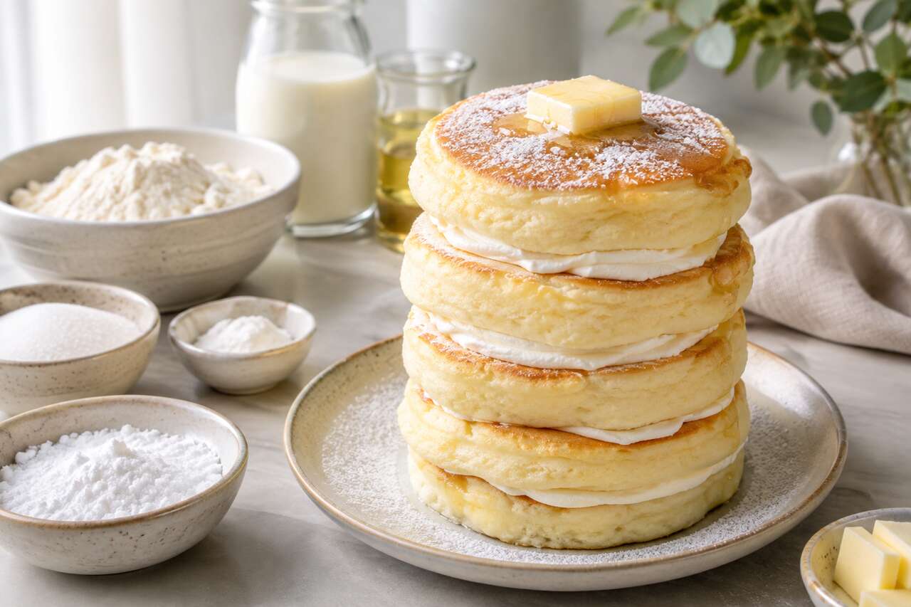 Recette du pancake japonais moelleux et aérien