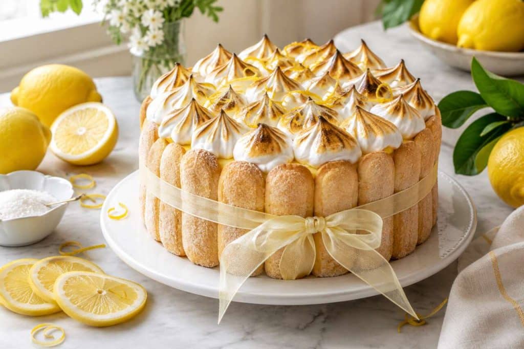 Recette de la charlotte au citron meringuée