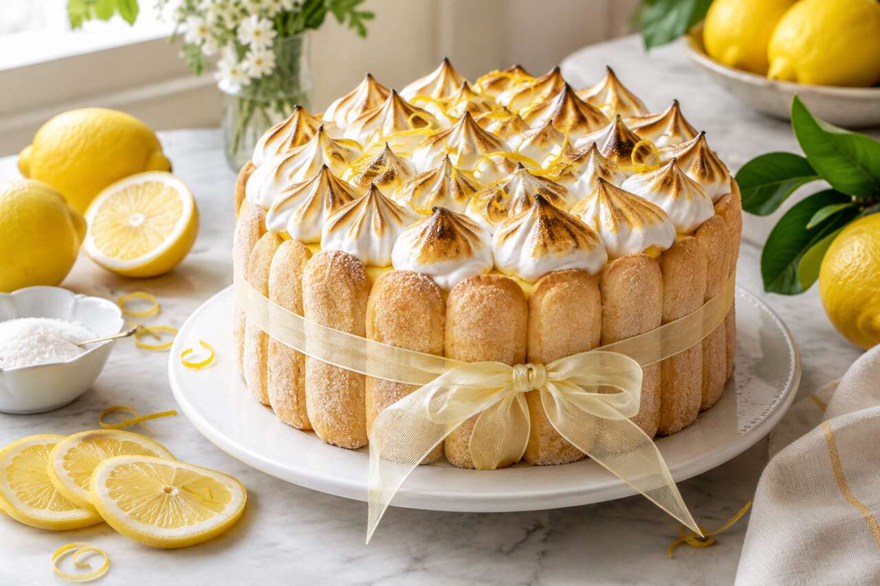 Recette de la charlotte au citron meringuée