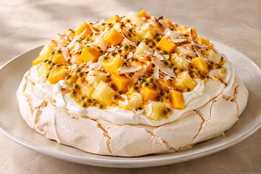 Recette de pavlova exotique inspirée de Jeffrey Cagnes