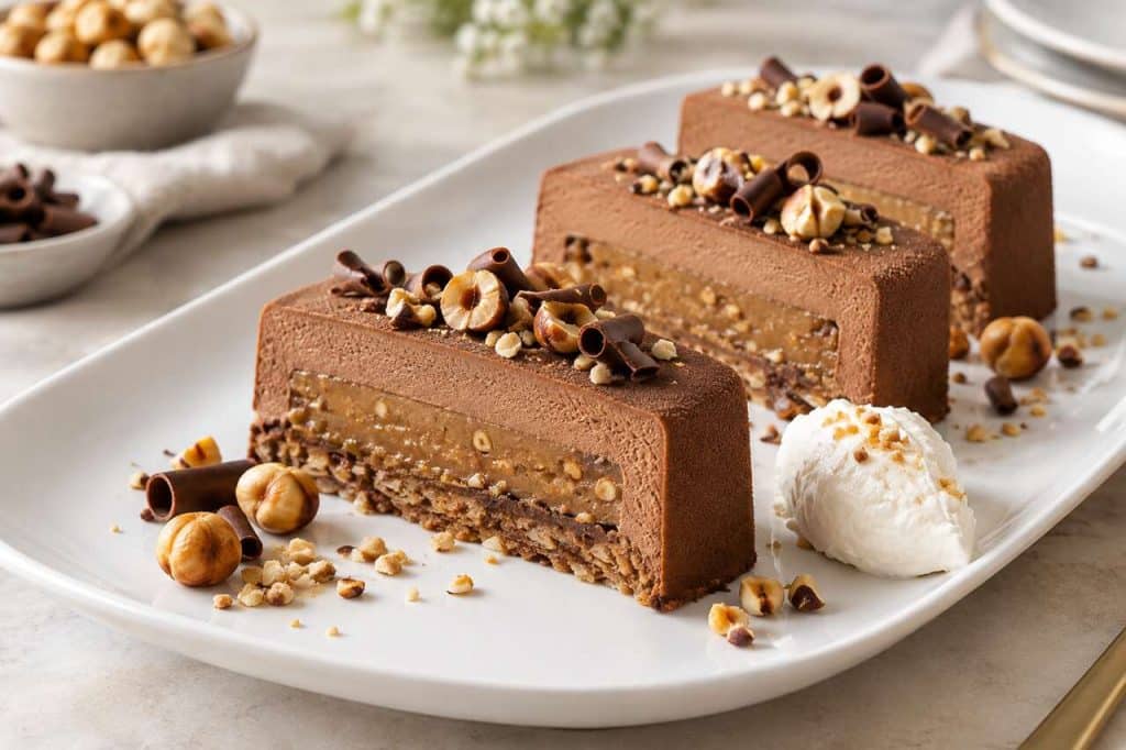 Recette d'entremets chocolat au lait et praliné façon Ferrero