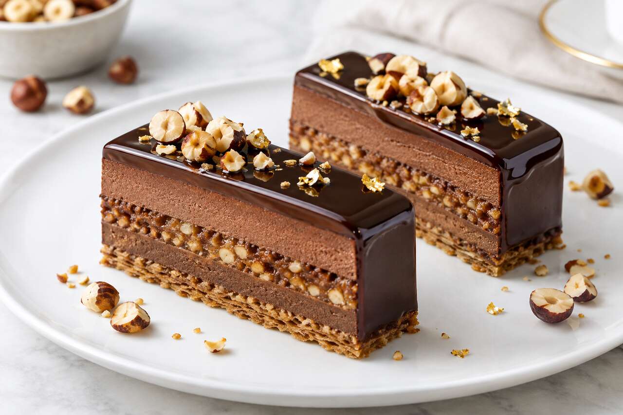 Recette d'entremets chocolat praliné
