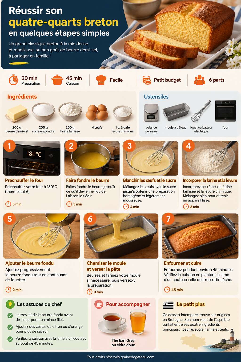 Fiche recette Réussir son quatre-quarts breton en quelques étapes simples Fiche recette Réussir son quatre-quarts breton en quelques étapes simples