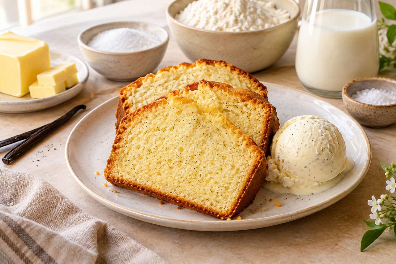 Recette du cake à la vanille moelleux et facile