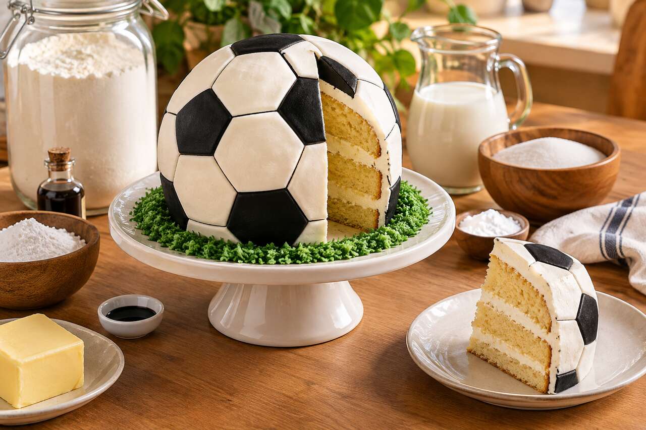 Recette du gâteau ballon de foot