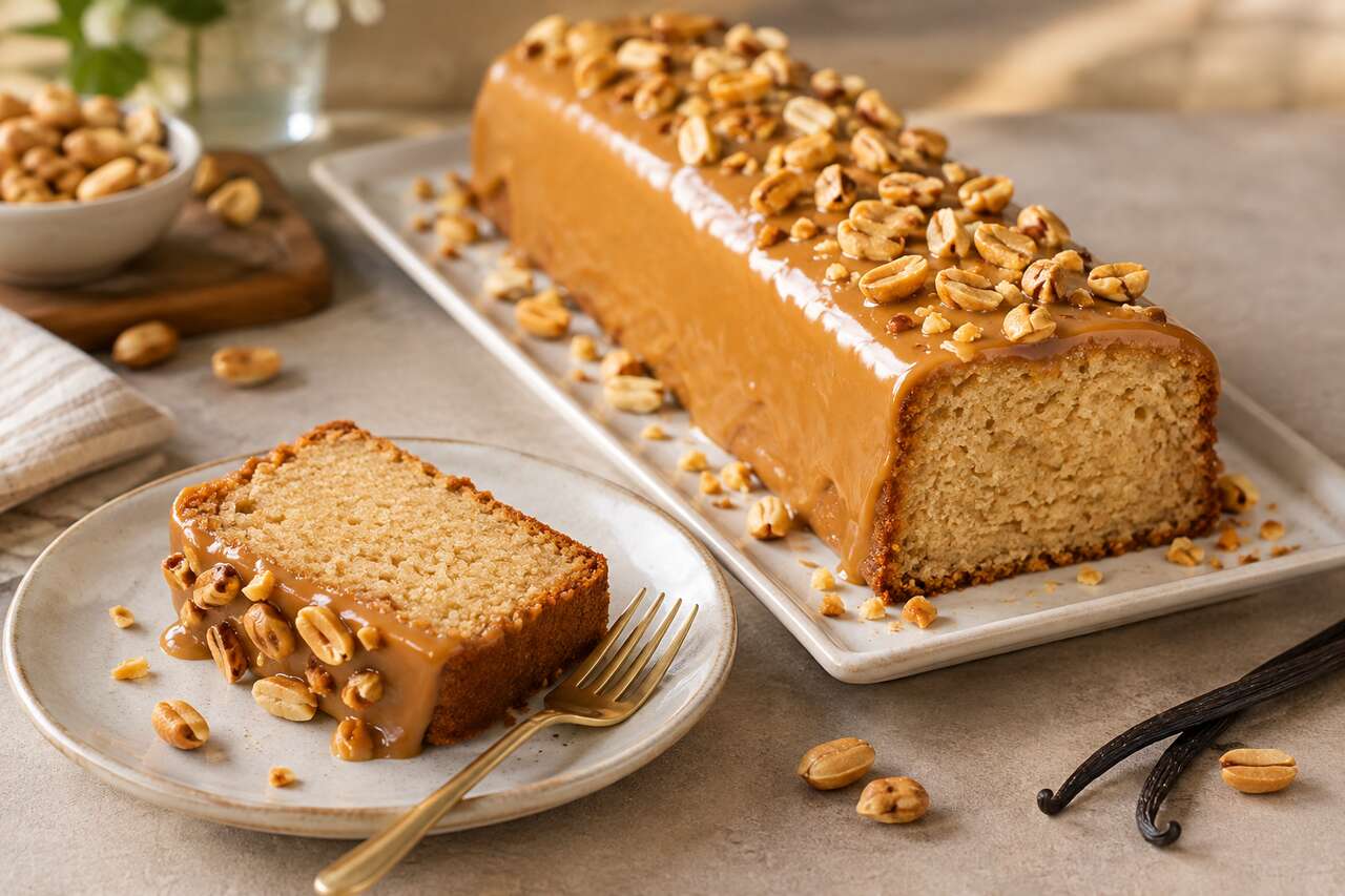 Cake vanille, cacahuète et Dulcey inspiré de Christophe Michalak