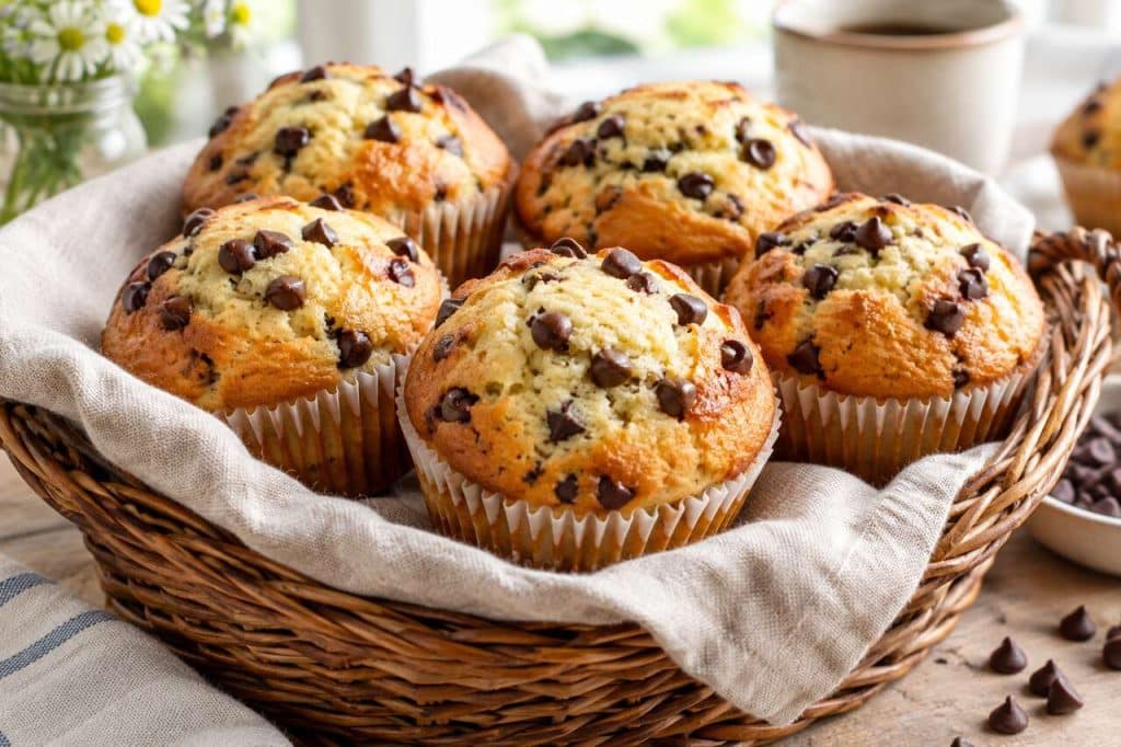 Recette de muffins à la vanille et aux pépites de chocolat
