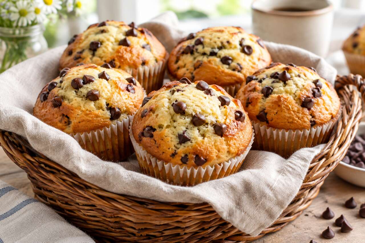 Recette de muffins à la vanille et aux pépites de chocolat