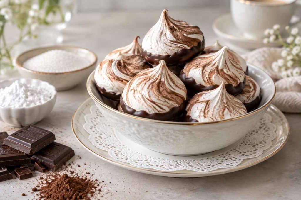 Recette de boules meringues au chocolat