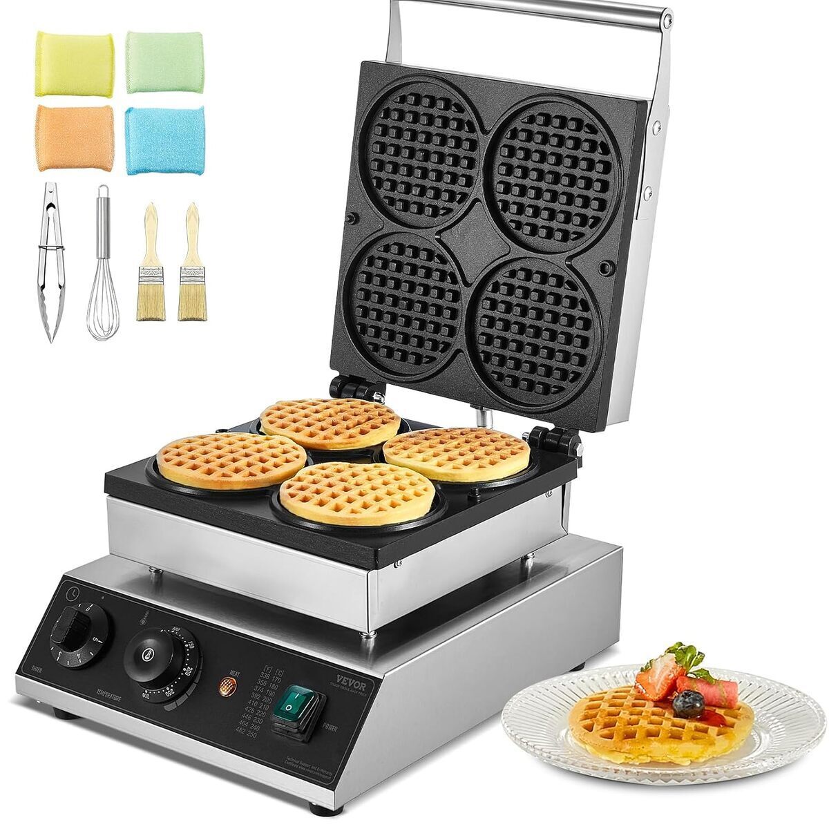 Test du gaufrier commercial VEVOR 1750 W : performance et efficacité